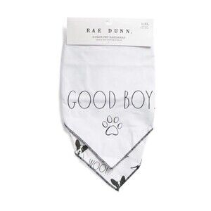 2-Pack Rae Dunn Good Boy XL Dog Bandanas New With Tags
